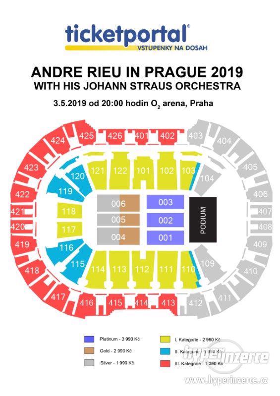 André Rieu 3.5.2019 - prodám 3 vstupenky - foto 2