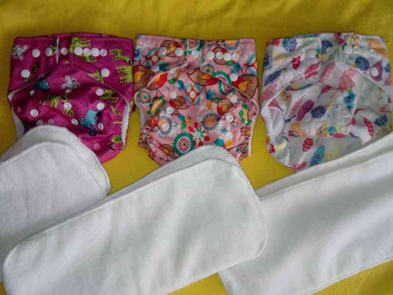 Látkové pleny 3 in 1 s vkládacími vložkami - foto 2