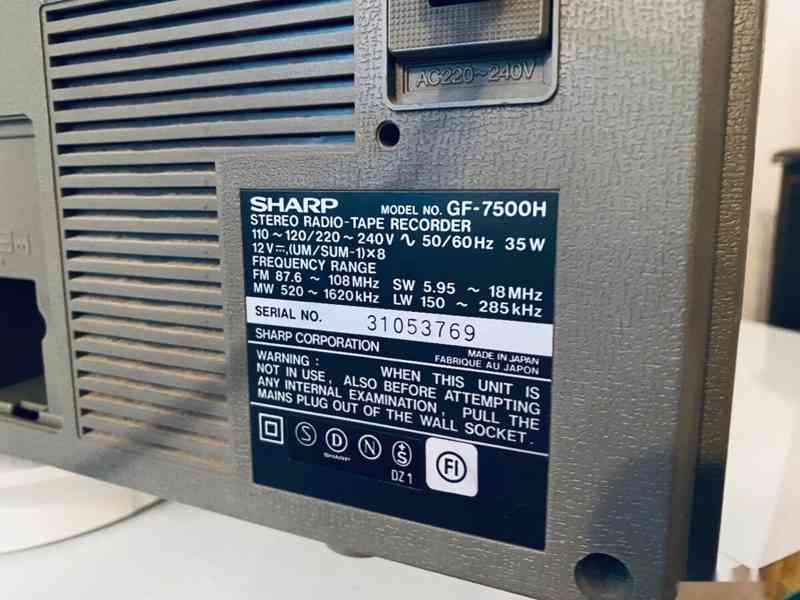 Radiomagnetofon Sharp GF 7500, 80.léta - foto 14