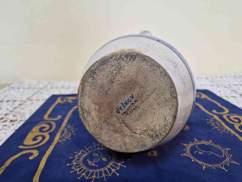 Krásný ručně malovaný keramický Džbán Svatá Veronika Vyškov - foto 6