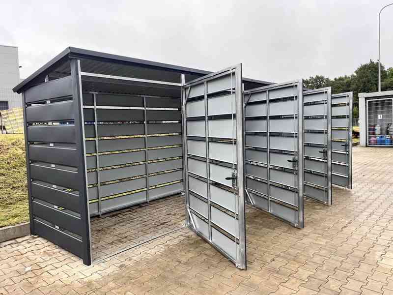 Přístřešek na popelnice 6x1,5m  Antracit - 4X Box TS842 - foto 2