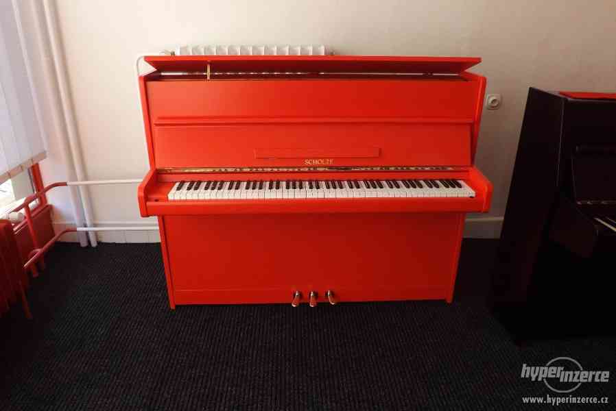 Červené pianino Scholze se zárukou a dopravou - foto 3