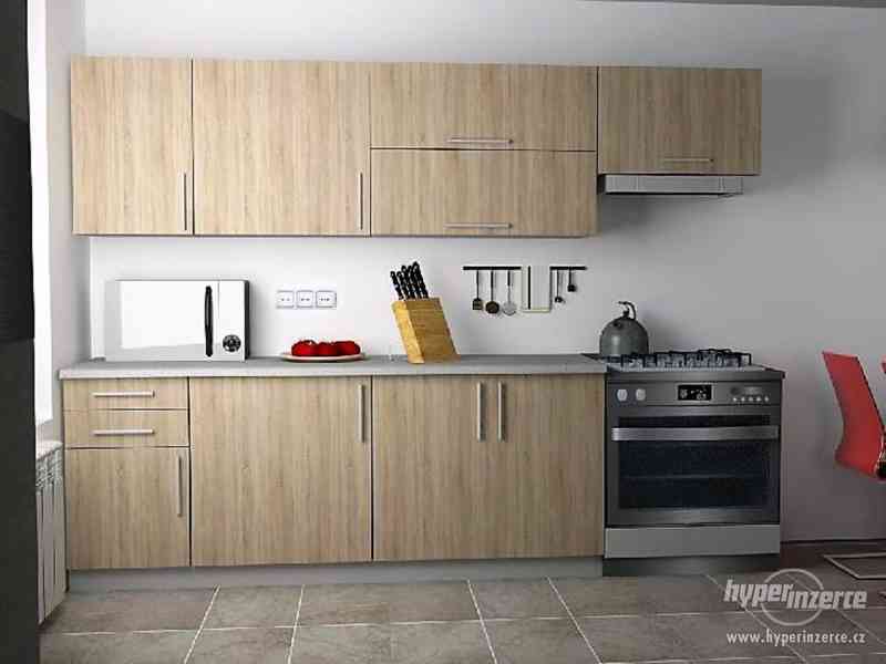 Kuchyň 240 OLA, dub sonoma, pracovní deska v celku ! - foto 1