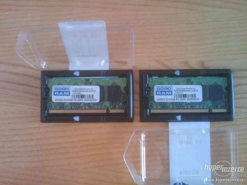 2x paměť SODIMM DDR2 512MB PC4200 - foto 1