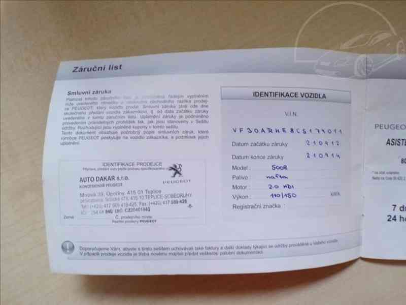 Peugeot 5008 2,0 HDI TAŽNÉ ZAŘÍZENÍ - foto 14