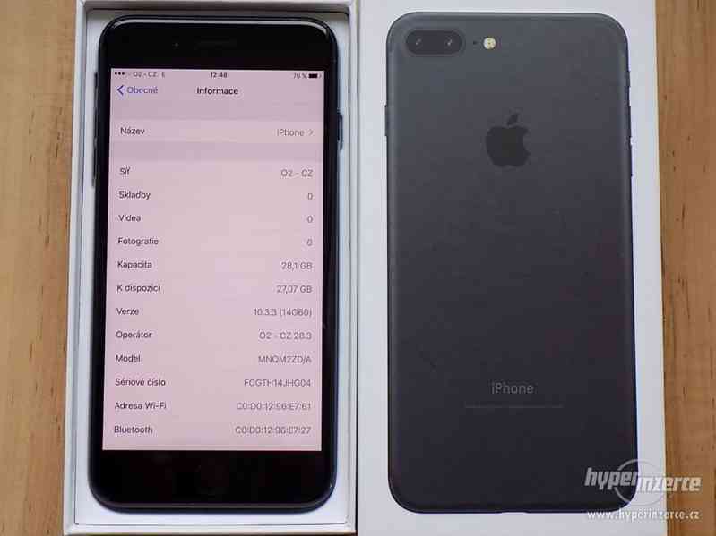 APPLE iPhone 7 PLUS 32GB Matte Black - ZÁRUKA - TOP - foto 2