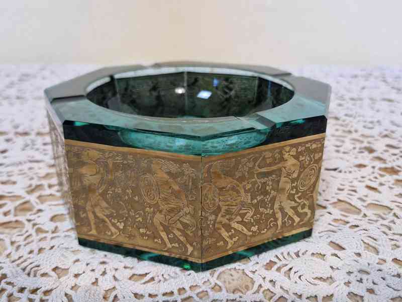 Luxusní Popelník s Oroplastikou Moser  - foto 4