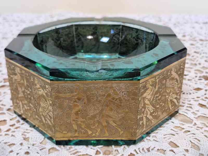 Luxusní Popelník s Oroplastikou Moser  - foto 2