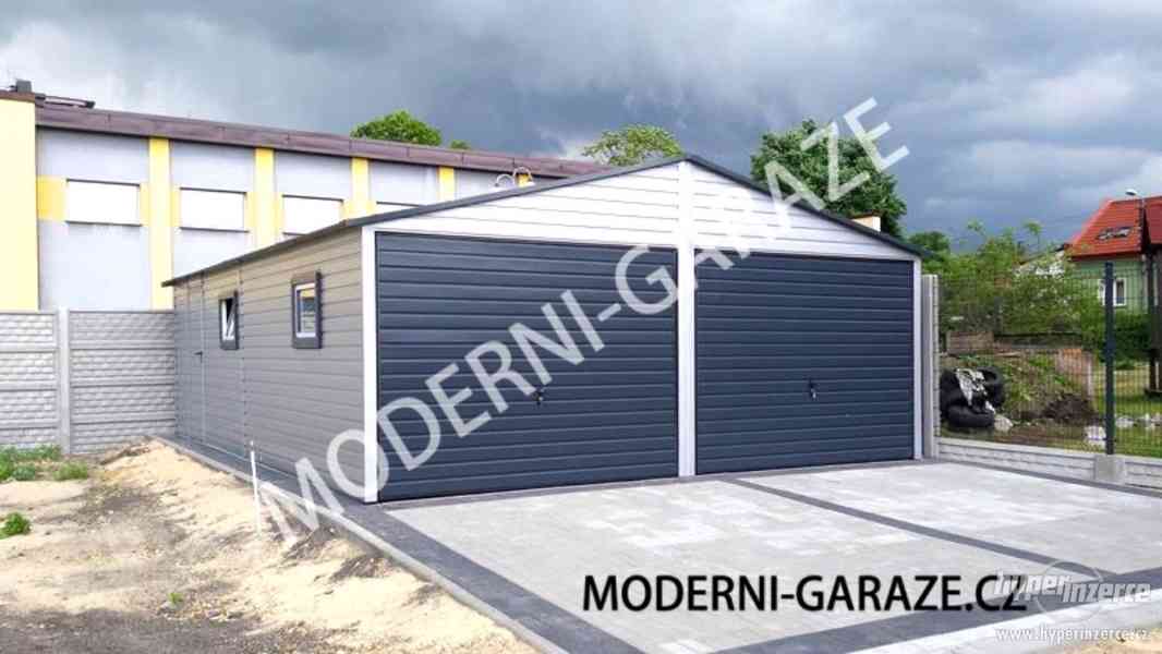 Kvalitní, stylová, plechová garáž 6x6m - foto 1