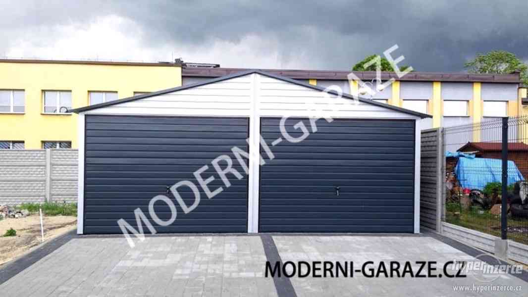 Kvalitní, stylová, plechová garáž 6x6m - foto 2