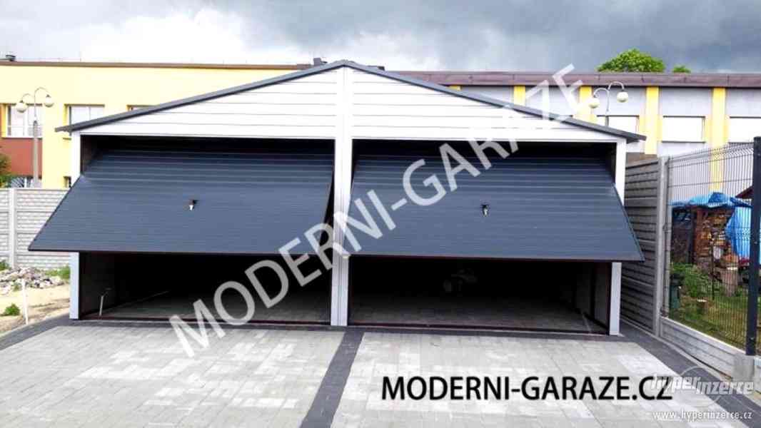 Kvalitní, stylová, plechová garáž 6x6m - foto 3