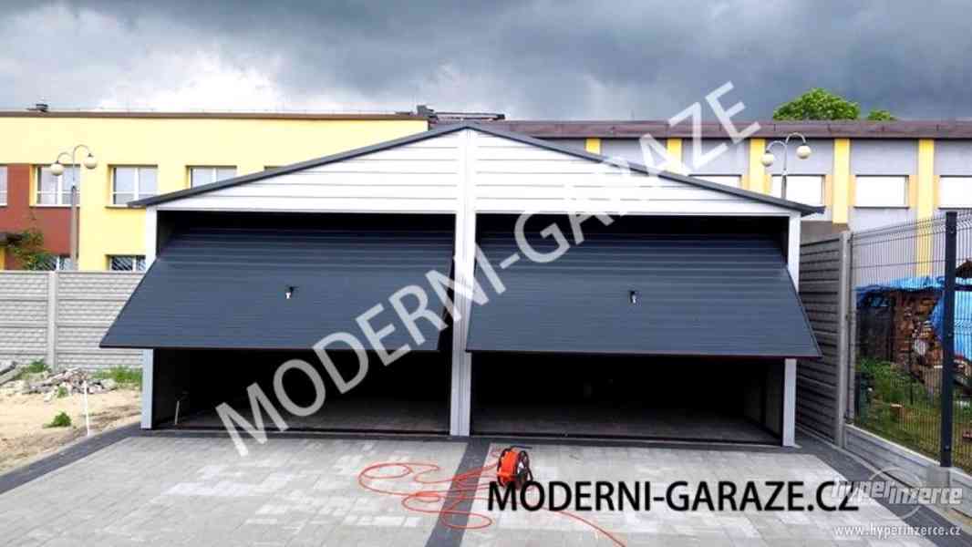 Kvalitní, stylová, plechová garáž 6x6m - foto 4
