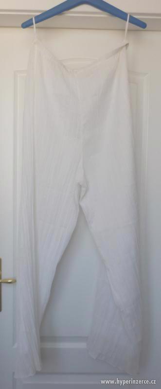Bílé těhotenské letní kalhoty - foto 1