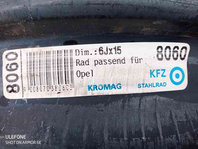 Plechove disky 15" -- Opel ( Astra,Vectra ) - foto 2