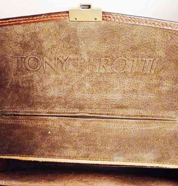 Kožená ručně šitá aktovka TONY PEROTTI - foto 4