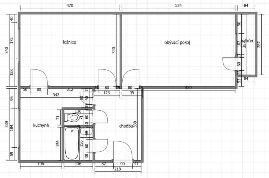 Prodej byty 2+1, 52 m² - Pardubice - Studánka - foto 16