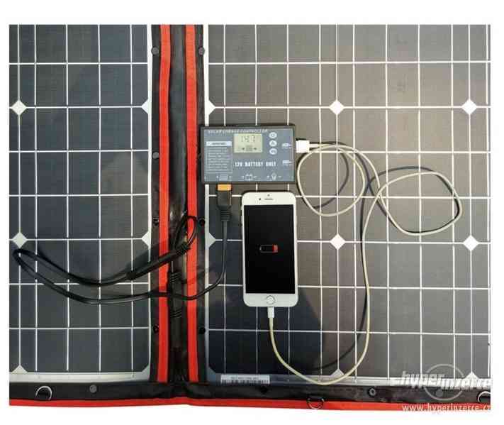 Solární nabíjecí skládací panel flexibilní 110W - cestování - foto 6