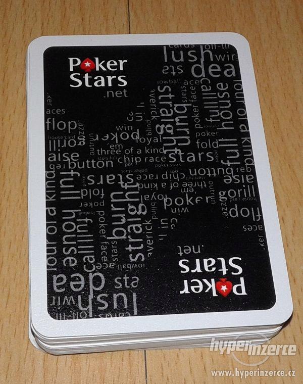celoplastové hrací karty poker stars 100% plast doprava zdar - foto 1