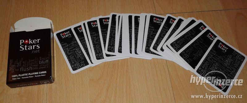 celoplastové hrací karty poker stars 100% plast doprava zdar - foto 4