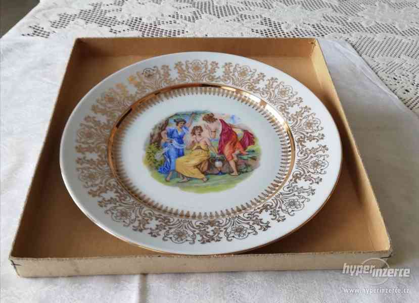 Porcelánový talíř malovaný dekorační - foto 1