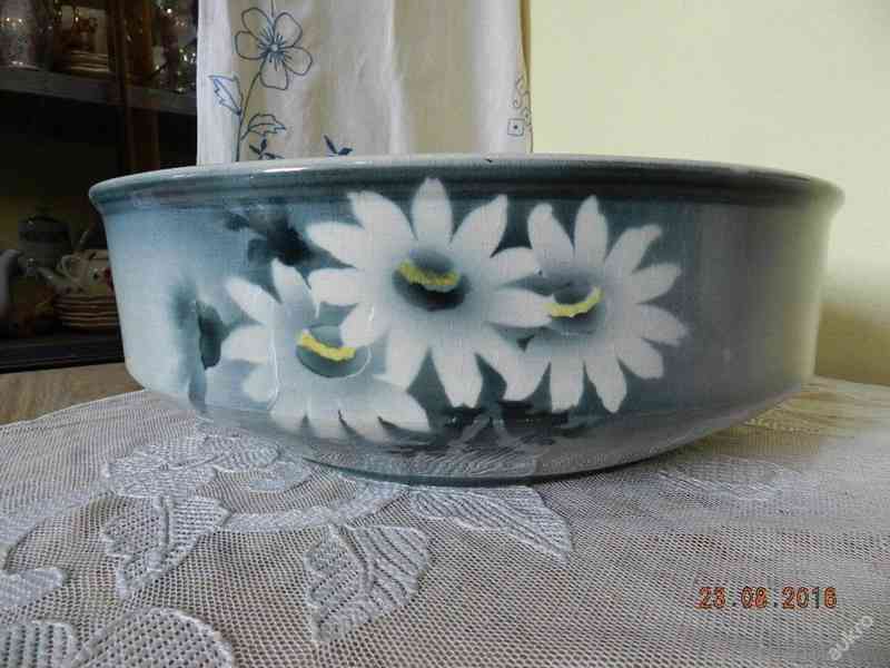 Krásne staré porcelánové umyvadlo Květiny Dec. - foto 1