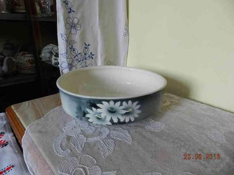 Krásne staré porcelánové umyvadlo Květiny Dec. - foto 2