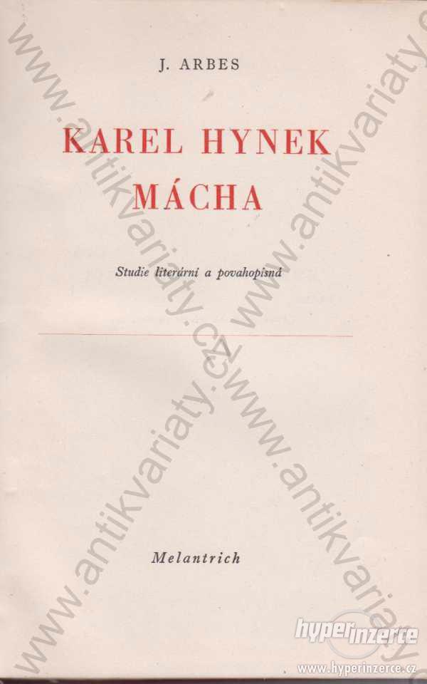Karel Hynek Mácha J. Arbes Studie 1941 Melantrich - foto 1