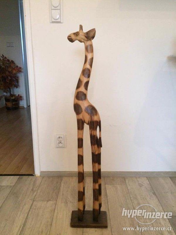 Žirafa dřevěná cca 100cm - foto 1