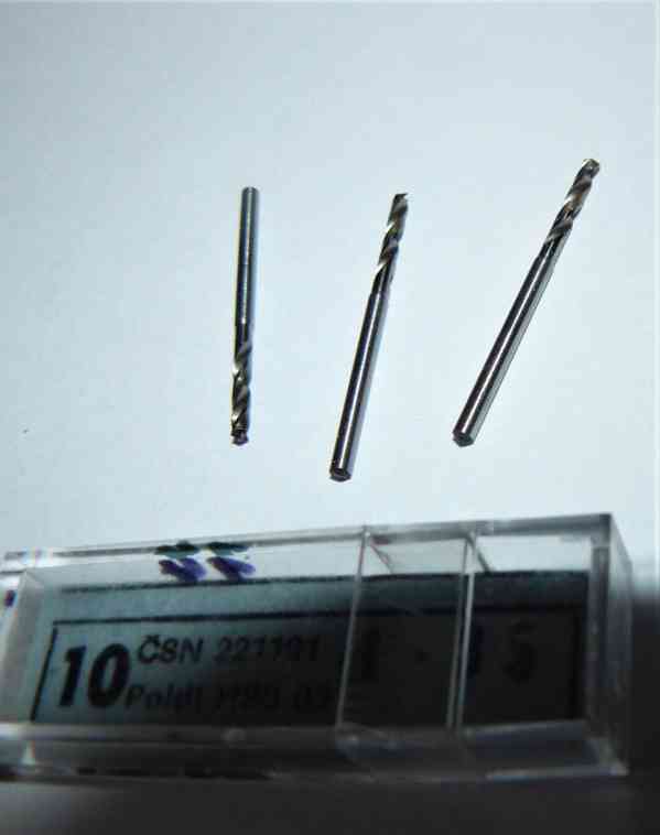 Mikrovrták 1,35 mm se zesílenou válcovou stopkou, ČSN 221191 - foto 4