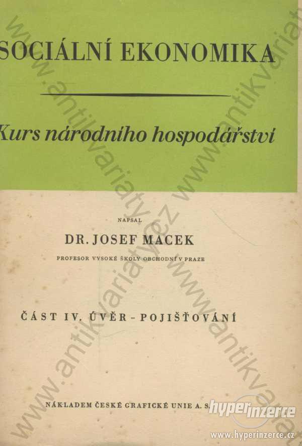Sociální ekonomika Dr. Josef Macek 1947 - foto 1