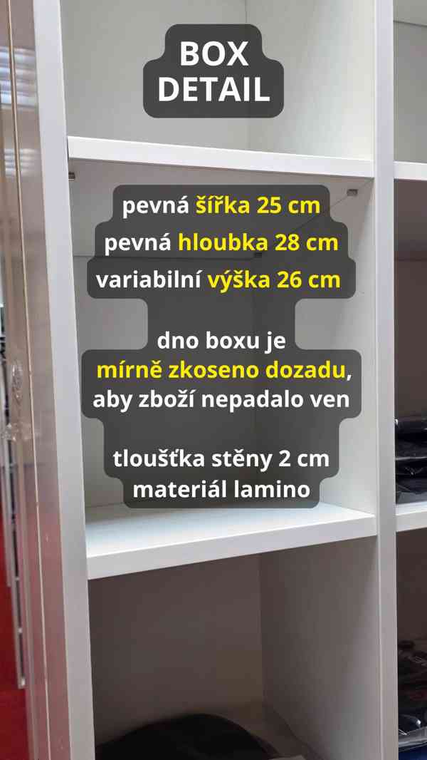 Regálové skříně na zboží - 100% stav - foto 6