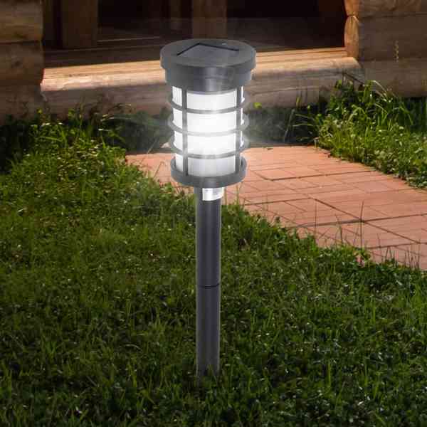 Zahradní solární lampa 20 lm | černá - foto 1