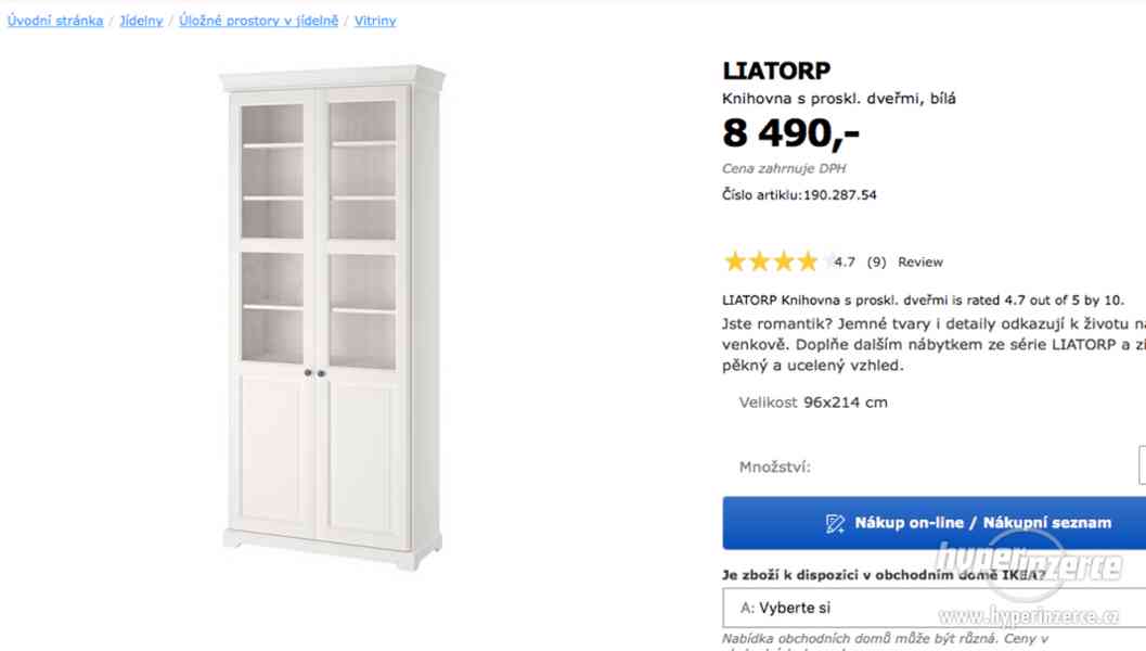 LIATORP IKEA  knihovna - foto 1