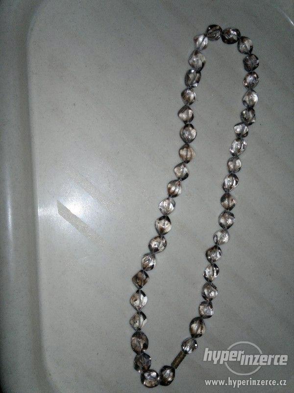 Prvotřídní starý náhrdelník z minerálu záhněda - foto 2