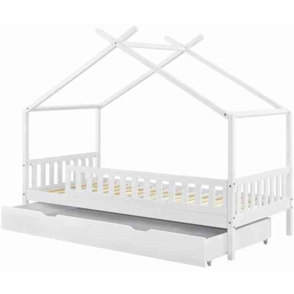 Dětská domečková postel Tipi 94 × 206 × 166 cm | bílá - foto 3