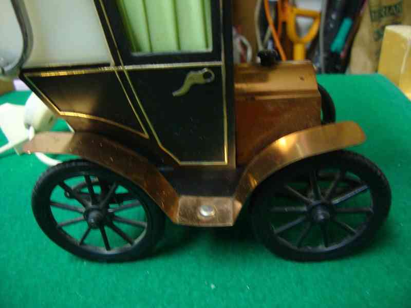 Retro lampa lampička veterán auto autíčko pěkný funkční - foto 7