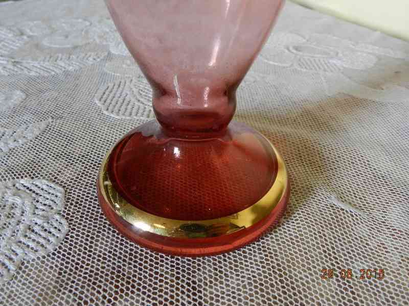 Krásná skleněná váza Bohemia Crystalex Hand Made - foto 6