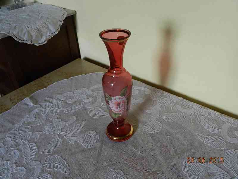 Krásná skleněná váza Bohemia Crystalex Hand Made - foto 3