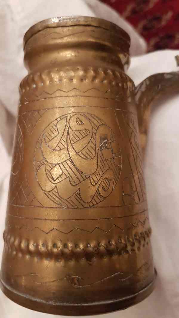 Starožitná mosazná arabská džezva - foto 3