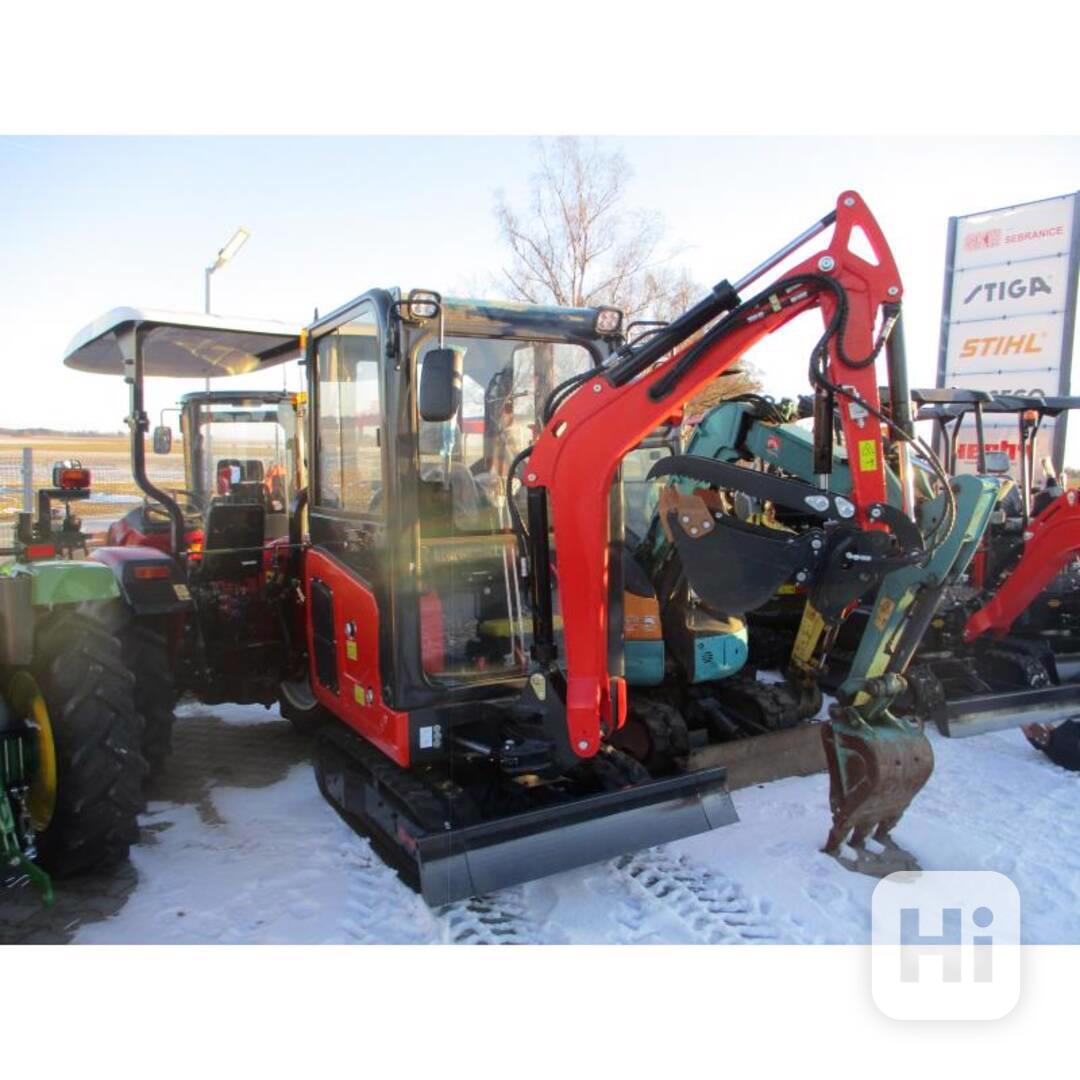 Minibagr YTO LX-22-9B 2000kg nový typ s kabinou roztahovací  - foto 1