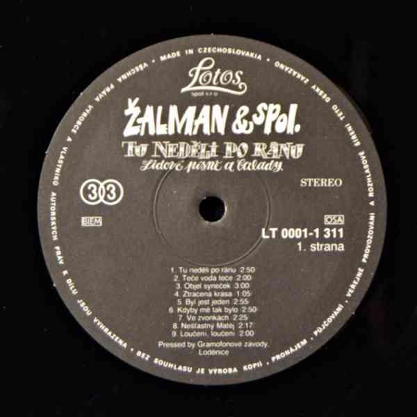 Žalman & Spol. – Tu neděli po ránu (LP) - foto 3
