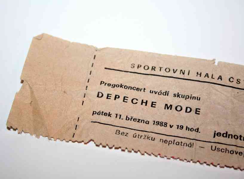 DEPECHE MODE - vstupenka na koncert 11. března 1988 !!! - foto 3