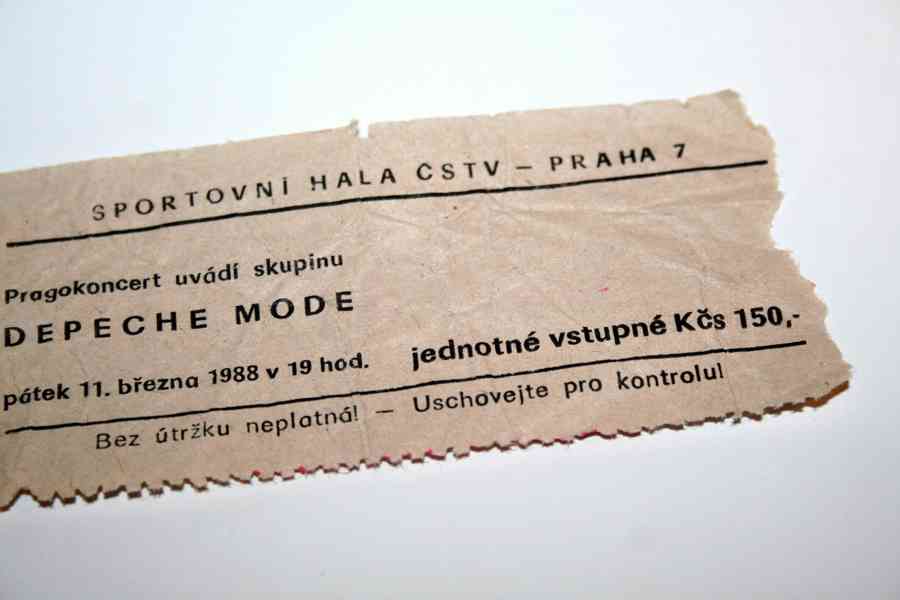 DEPECHE MODE - vstupenka na koncert 11. března 1988 !!! - foto 4