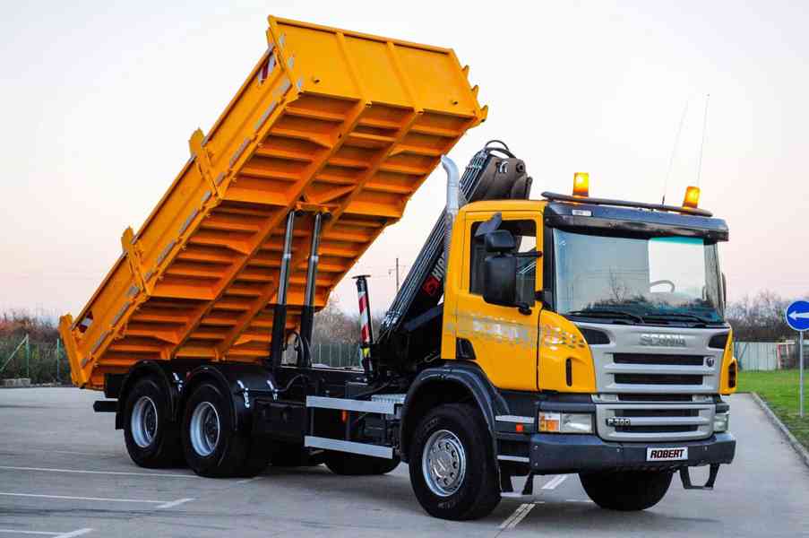 SCANIA P380 6X4 SKLÁPĚČ / VYKLÁPĚČ + HYDRAULICKÁ RUKA EURO4 - foto 88