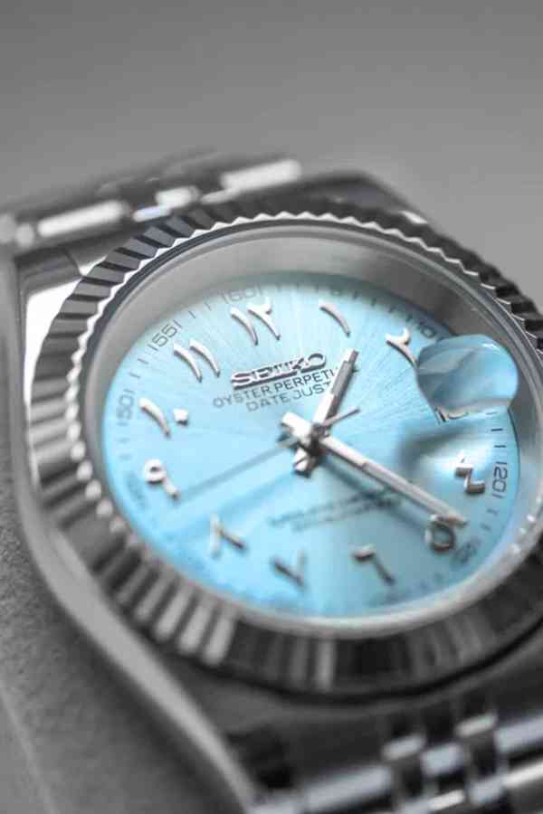 Hodinky SeikoMod Datejust Arabic Ice Blue - foto 5