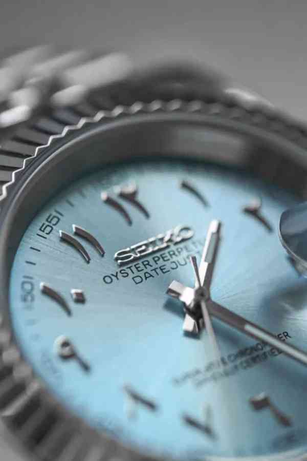 Hodinky SeikoMod Datejust Arabic Ice Blue - foto 4