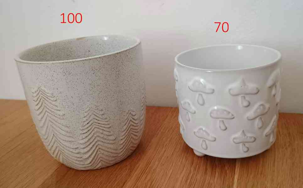 obaly na květináče stromečky a houby