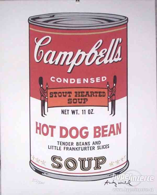 Andy WARHOL litografie Campbell's Soup Hot Dog Bean - foto 1