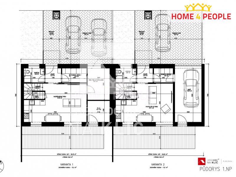 Prodej řadového rodinného domu 4+kk s garáží, Uherský Brod - Těšov s pozemek (č.6) 624 m2. - foto 3