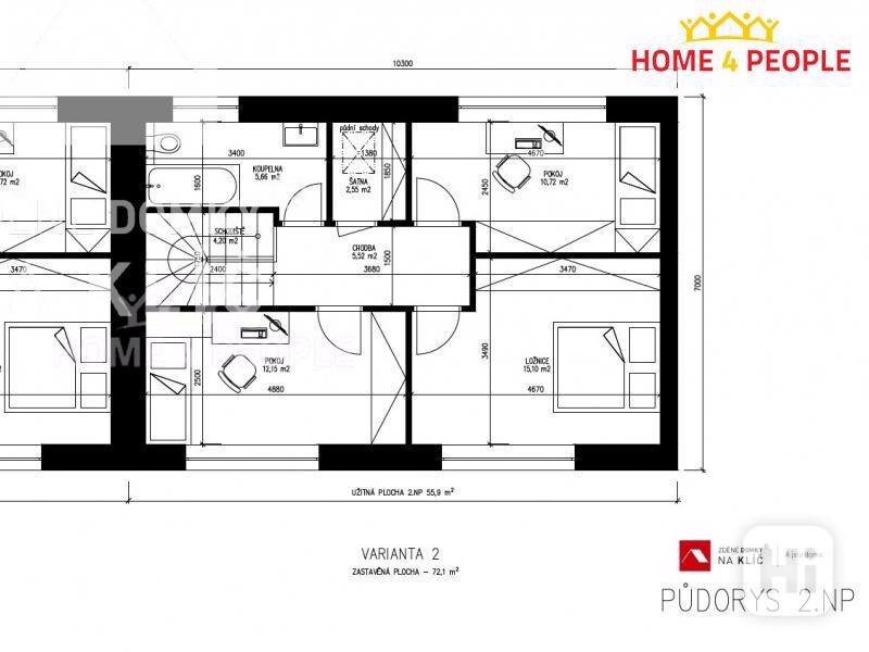 Prodej řadového rodinného domu 4+kk s garáží, Uherský Brod - Těšov s pozemek (č.6) 624 m2. - foto 4